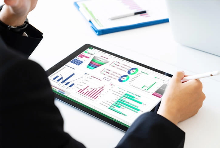 The Web or Excel dashboard module